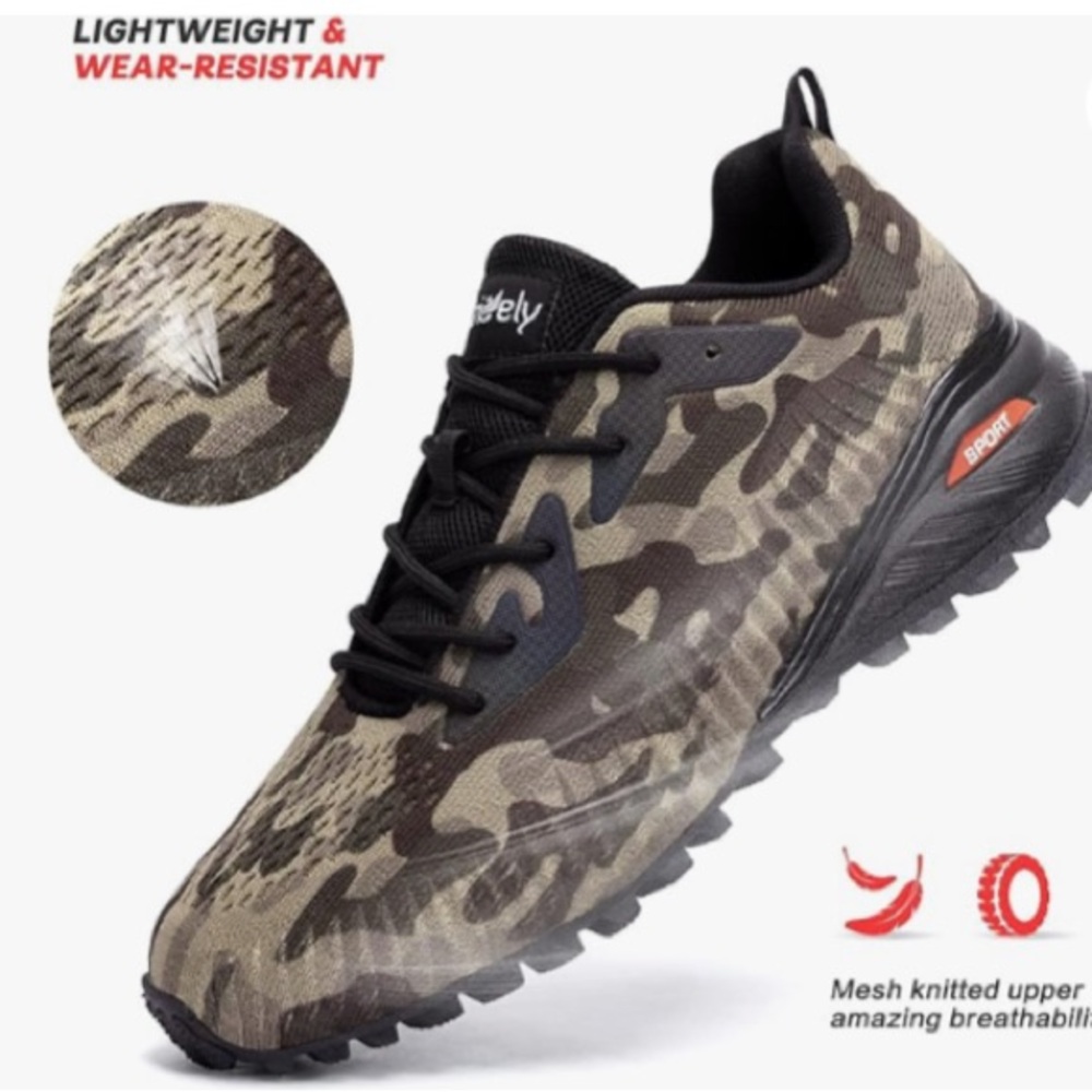 KRICELY Men's Trail Running Shoes Fashion Walking Hiking Sneakers WORN ONCE - Picture 2 of 11